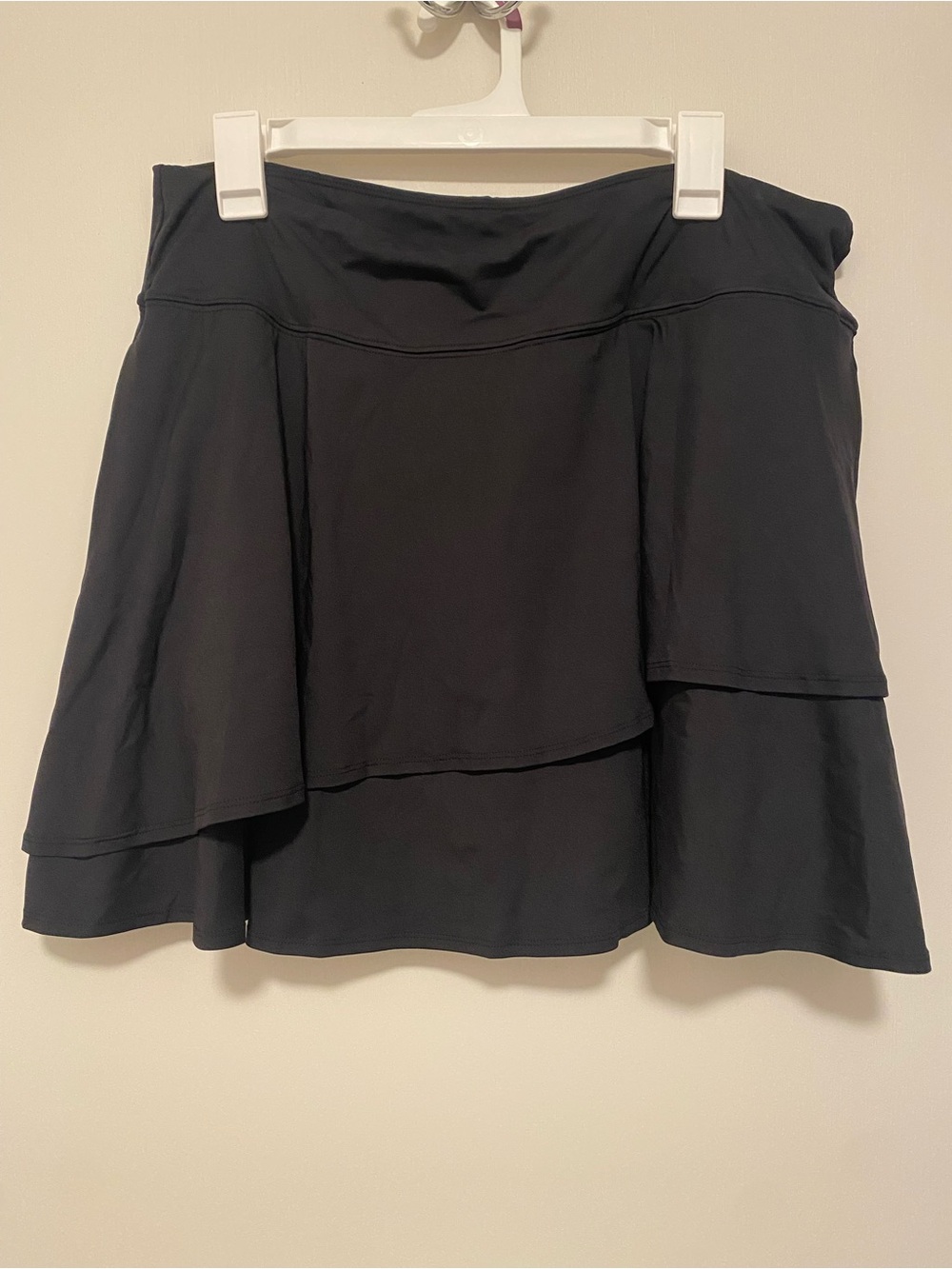Lands End Black Swim Skort 1X NWT